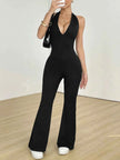 Halter Neck Flare Jumpsuit