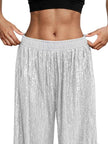 Sequin Wide-Leg Pants