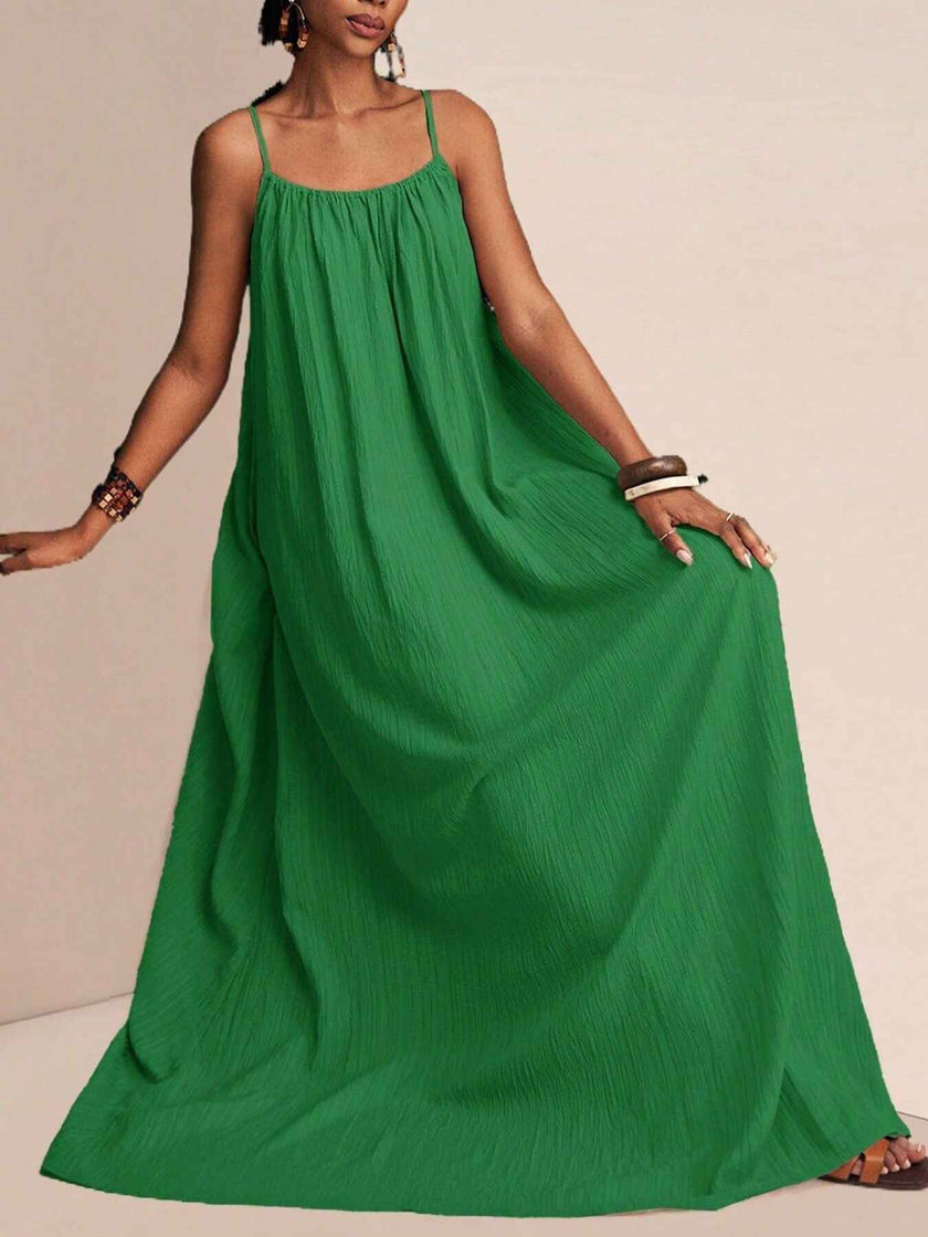 Spaghetti Strap Flowy Maxi Dress
