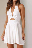 Cutout Halter Neck Mini Dress