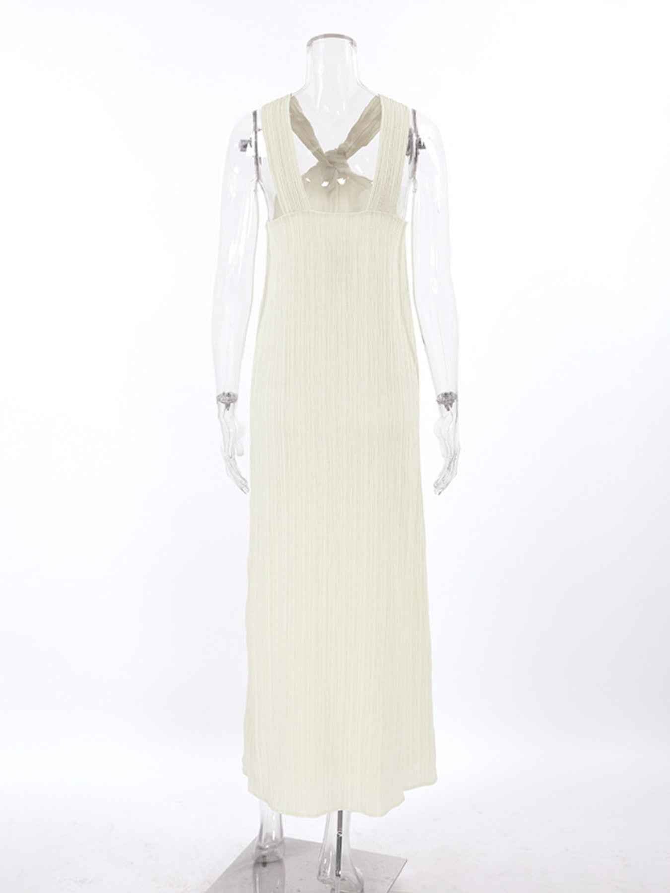 Halter Neck Flowy Maxi Dress