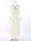 Halter Neck Flowy Maxi Dress