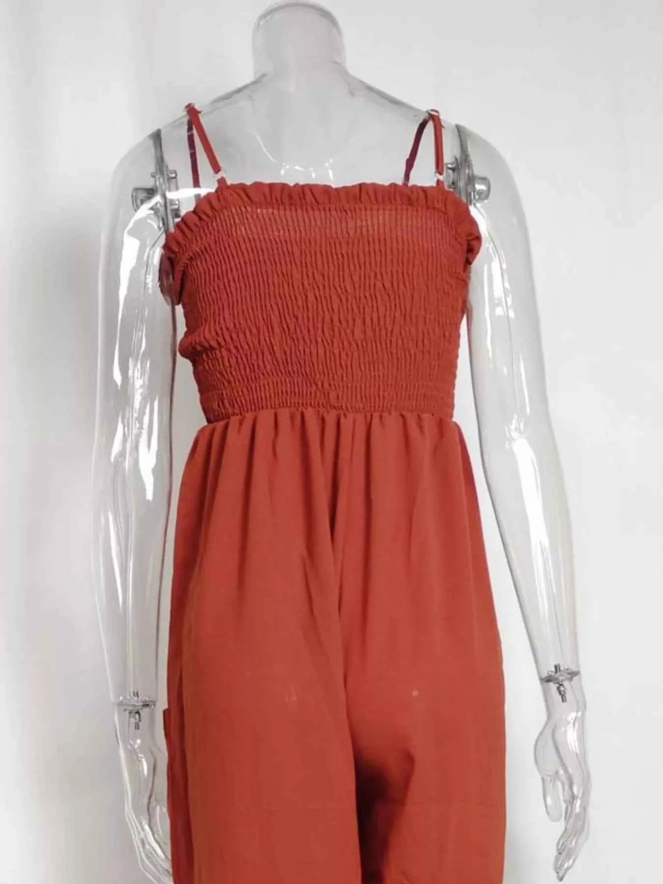 Smocked Wide Leg Jumpsuit