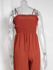 Smocked Wide Leg Jumpsuit