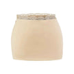 Lace patchwork low waisted satin A-line skirt