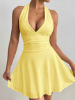 Backless Halter Neck Mini Dress