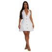 Fashion Women's Sexy V-Neck Halter Backless Dress Mini Dress