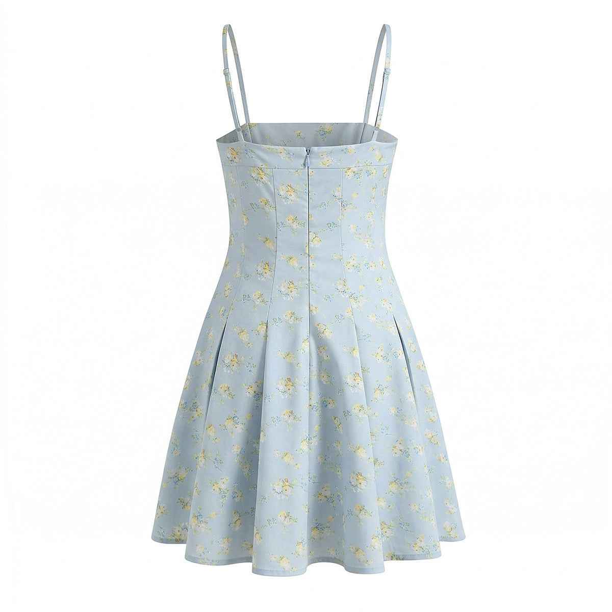 Printed Blue Mini A-Line Dress for Women