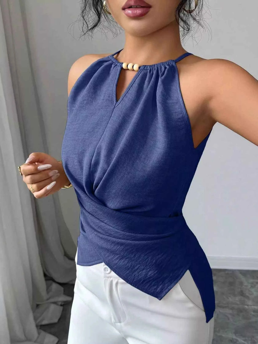 Halter Neck Crisscross Cami