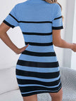 Striped Bodycon Knit Mini Dress