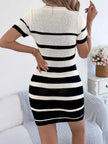 Striped Bodycon Knit Mini Dress