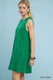 Umgee Linen Sleeveless Swing Dress