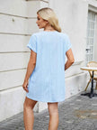 Round Neck Short Sleeve Mini Dress