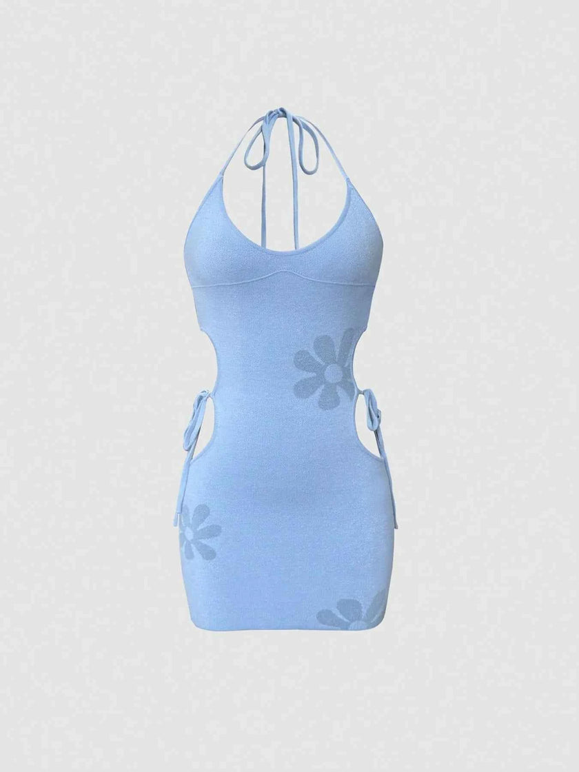 Cutout Halter Neck Mini Dress