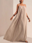 Spaghetti Strap Flowy Maxi Dress