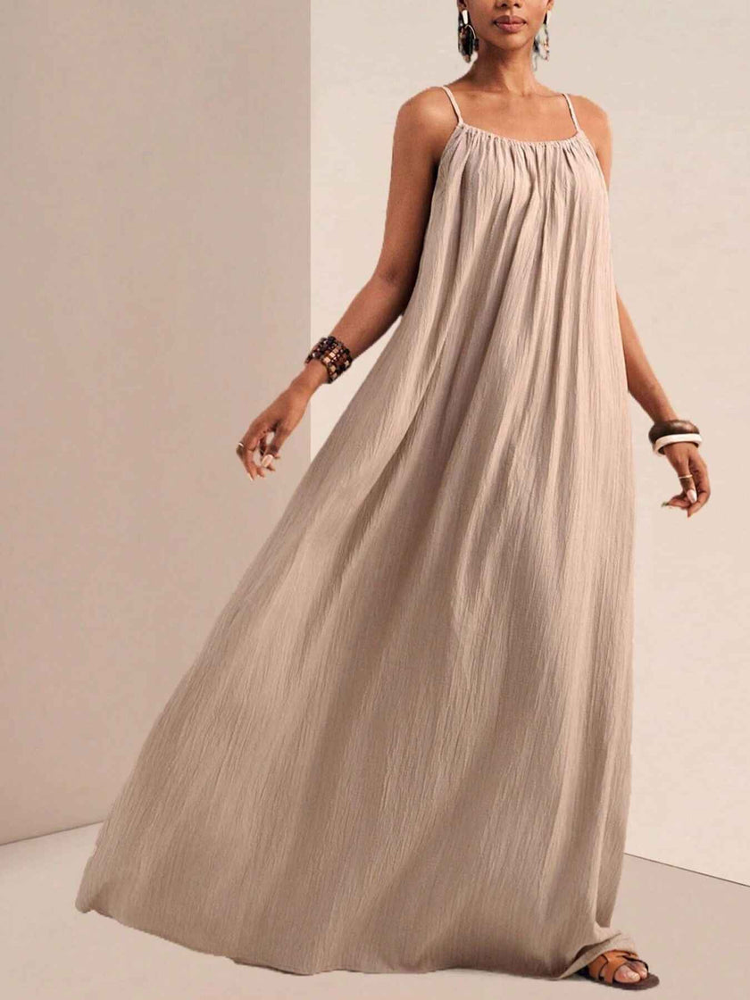 Spaghetti Strap Flowy Maxi Dress