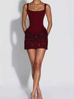 Sequin Wide Strap Mini Dress