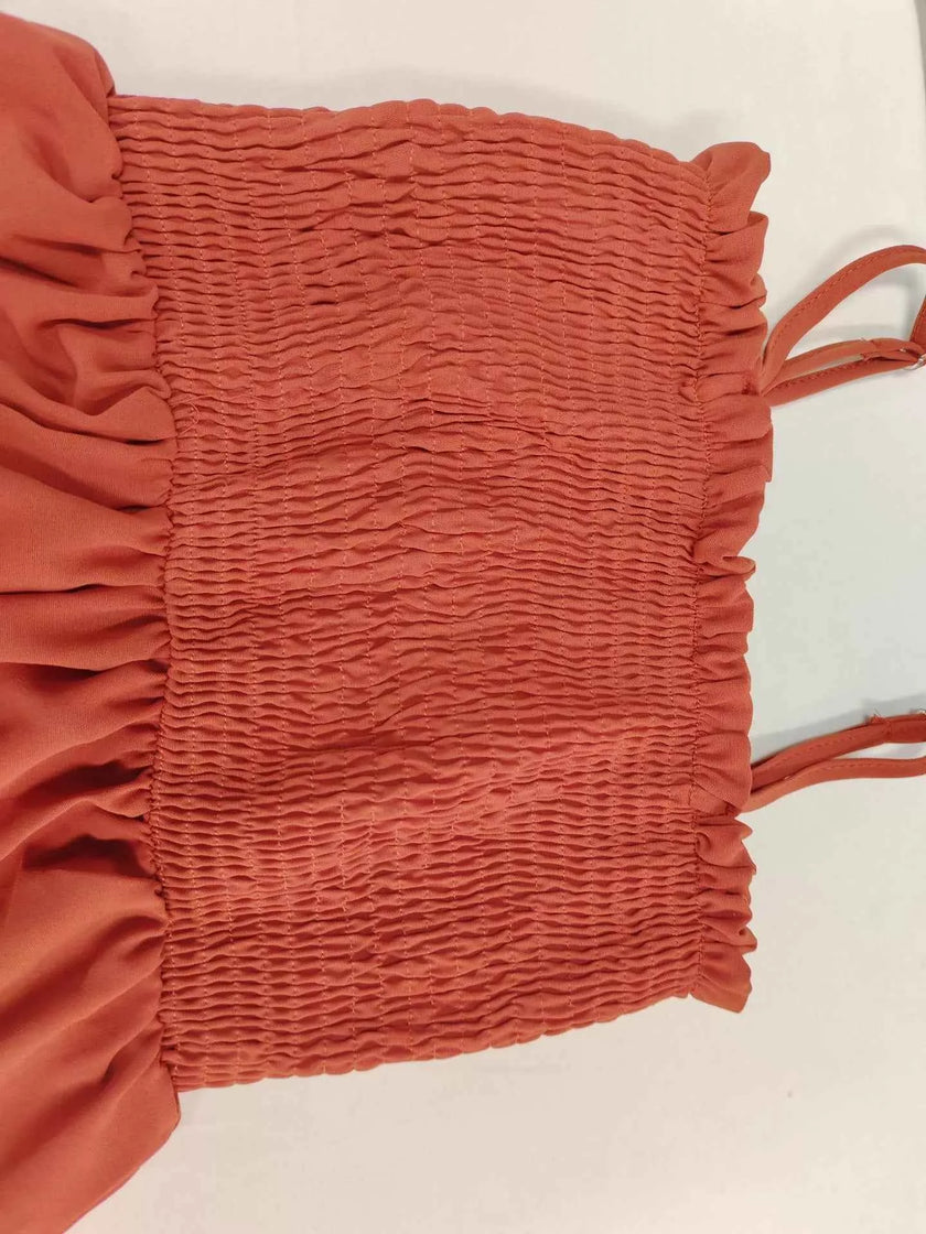 Smocked Wide Leg Jumpsuit