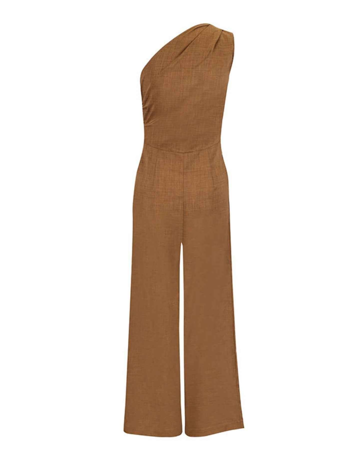 One-Shoulder Wide Leg Jumpsuit