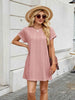 Round Neck Short Sleeve Mini Dress