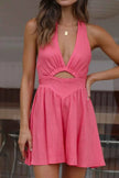 Cutout Halter Neck Mini Dress