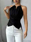 Halter Neck Crisscross Cami