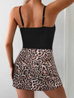Printed Scoop Neck Wide Strap One-Piece Swimwear