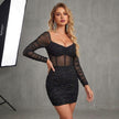 Slim Fit Sequin Mini Dress