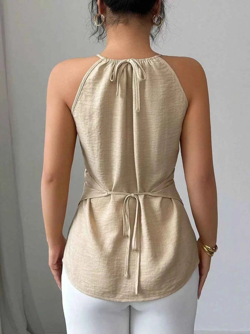 Halter Neck Crisscross Cami
