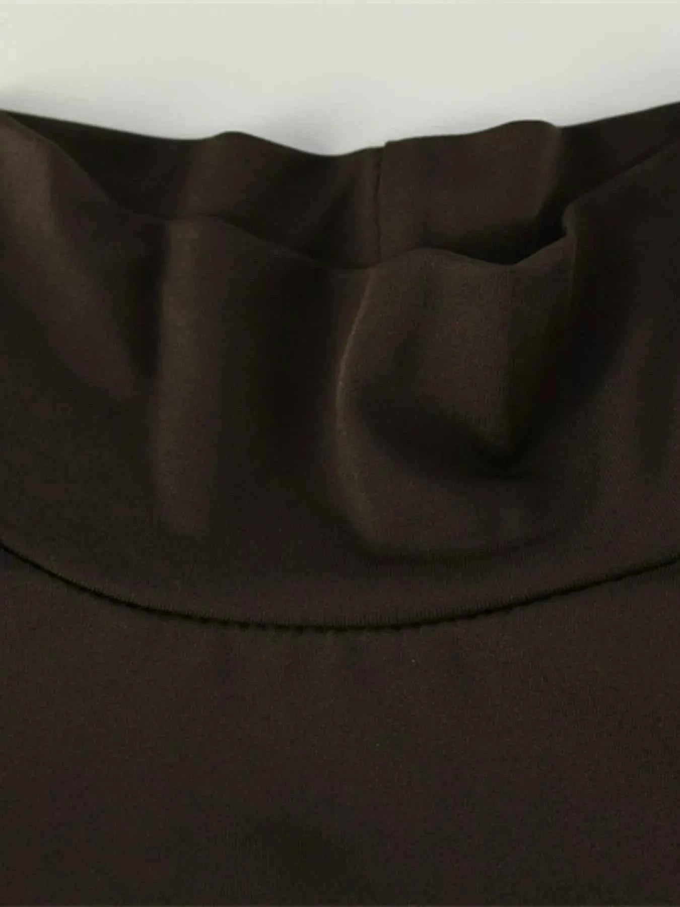 Turtleneck Long Sleeve Tie Waist Maxi Dress