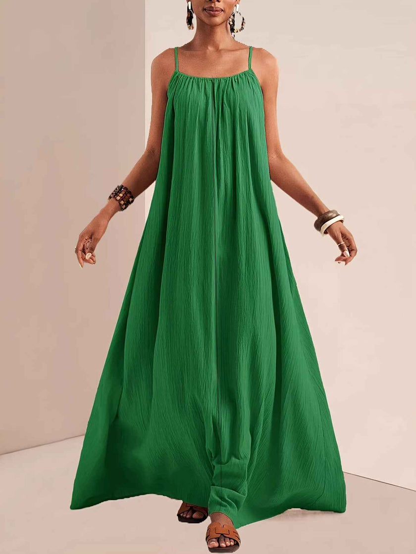 Spaghetti Strap Flowy Maxi Dress