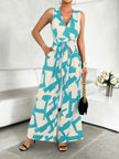Printed Wide Leg Jumpsuit
