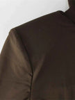 Turtleneck Long Sleeve Tie Waist Maxi Dress
