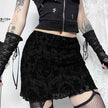 Cult Style Sexy Velvet Double-Layer Bodycon Skirt Women's Dark Chic Aesthetic Mini Skirt