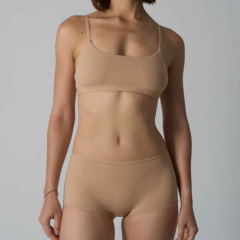 Adjustable Shoulder Straps Underwear and Seamless Shorts Loungewear Set