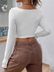 Twisted Front Long Sleeve T-Shirt