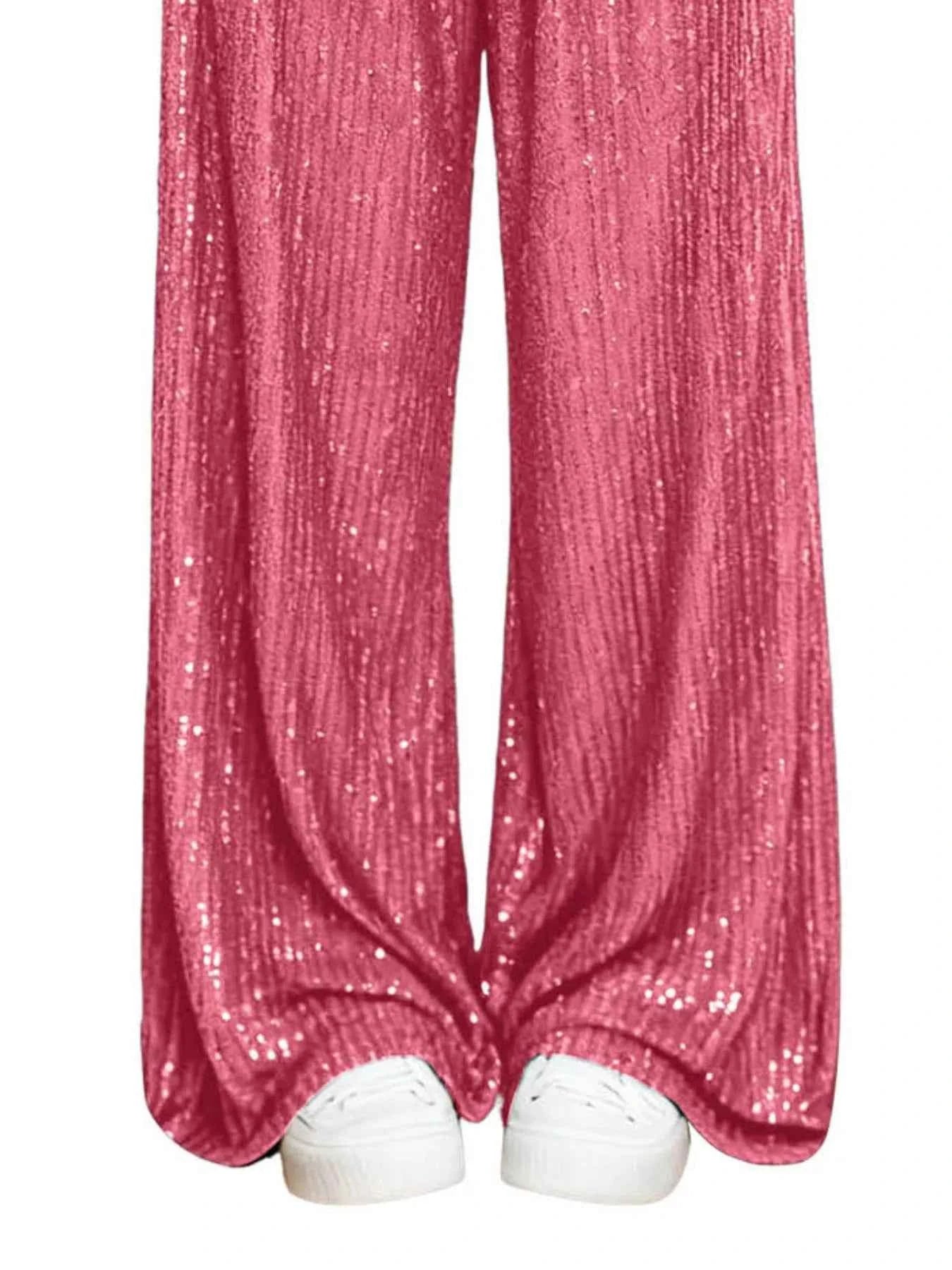 Sequin Wide-Leg Pants