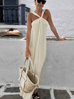 Halter Neck Flowy Maxi Dress