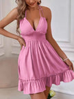Smocked Halter Neck Mini Dress