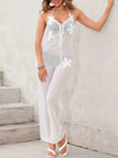Openwork Halter Neck Jumpsuit