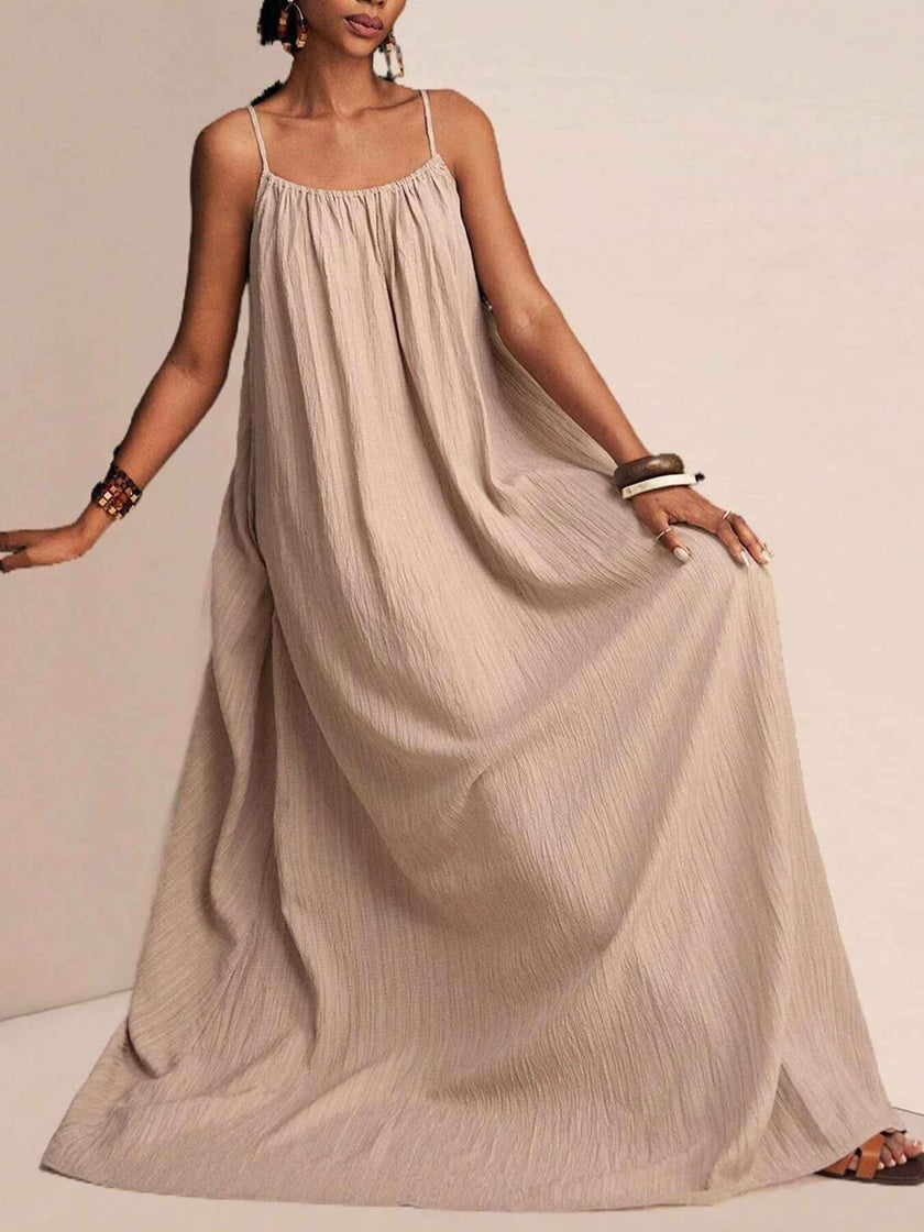 Spaghetti Strap Flowy Maxi Dress