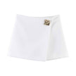 Square Buckle Patchwork Skirt Pants Mini Dress