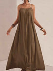 Spaghetti Strap Flowy Maxi Dress