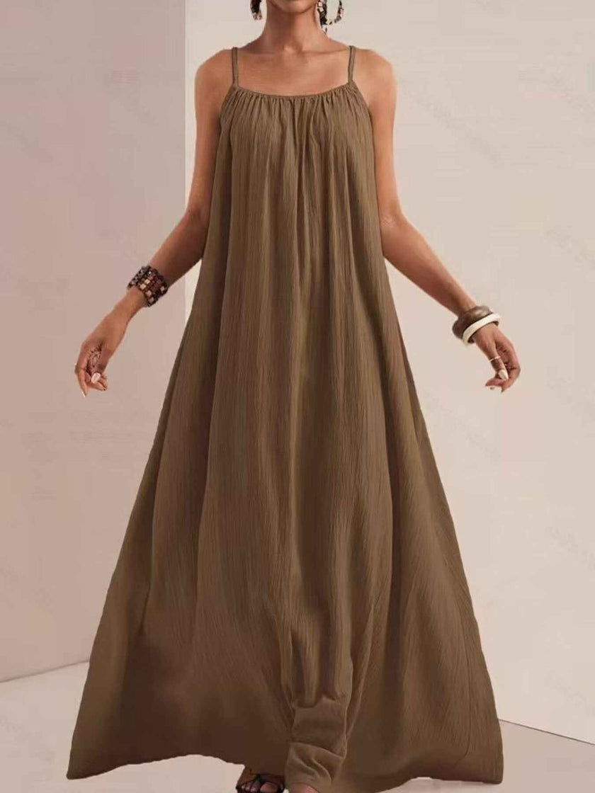 Spaghetti Strap Flowy Maxi Dress