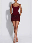 Sequin Wide Strap Mini Dress