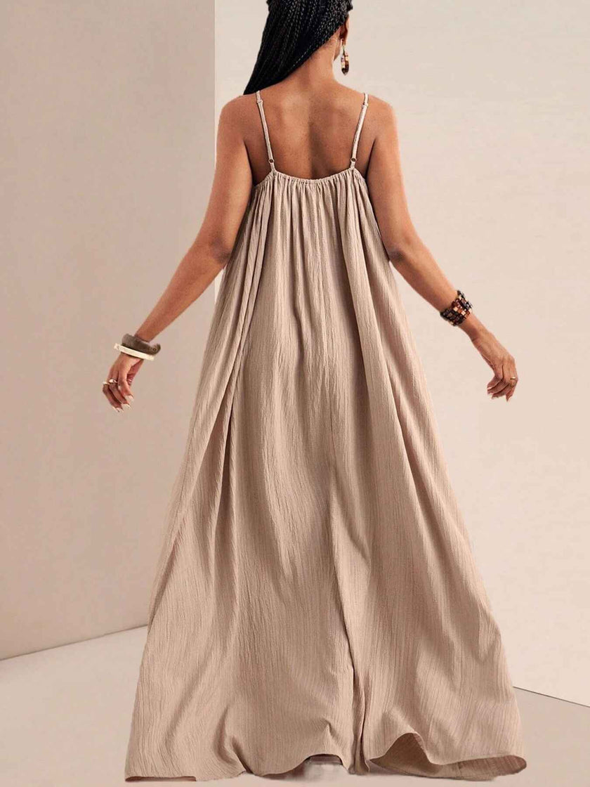 Spaghetti Strap Flowy Maxi Dress