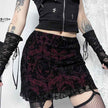 Cult Style Sexy Velvet Double-Layer Bodycon Skirt Women's Dark Chic Aesthetic Mini Skirt