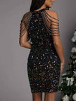 Full Size Sequin Embellished Bodycon Mini Dress Plus Size