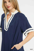 Umgee Linen Rayon Mini Dress
