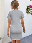 Round Neck Short Sleeve Mini Tee Dress